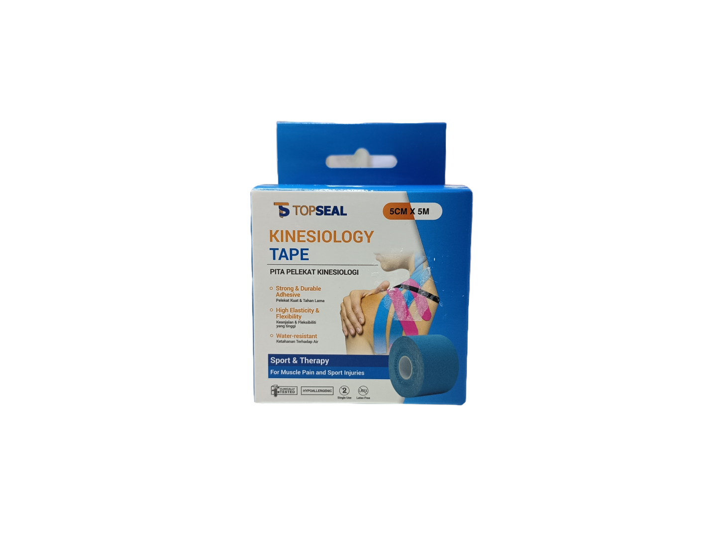 TOPSEAL KINESIOLOGY TAPE 5CM X 5M 1'S (BLUE)
