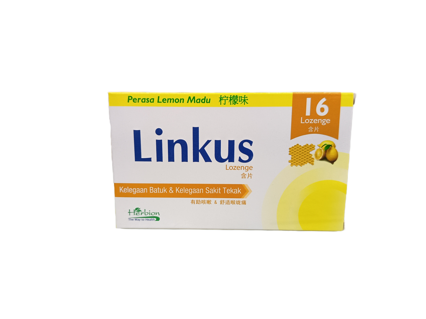 Linkus Lozenges Honey Lemon Flavour 16's
