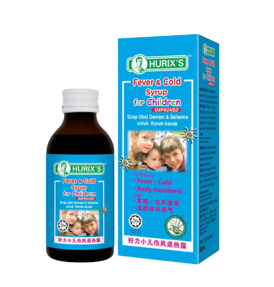 Hurix's Fever & Cold Syrup for Children (Improved) 60ml