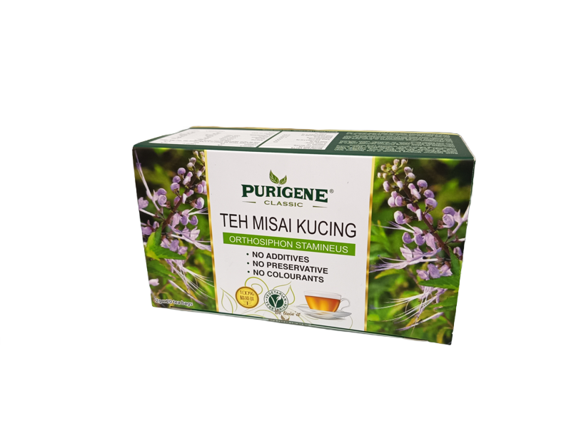 PURIGENE Teh Misai Kucing 20 Sachets | Natural Herbal Tea for Kidney Health