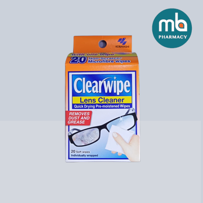 CLEARWIPE LENS CLEANER WIPES 20's