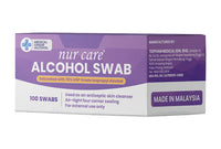 NUR CARE ALCOHOL SWABS 100'S