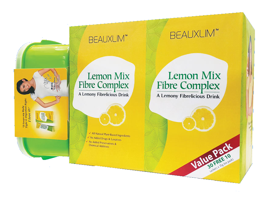 BEAUXLIM LEMON MIX FIBRE COMPLEX DRINK 15G 30'S + 10'S