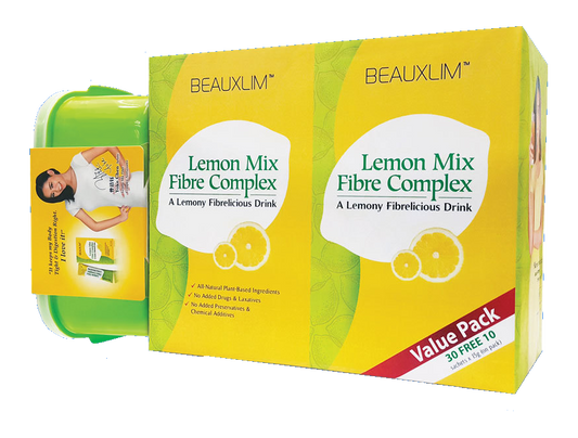BEAUXLIM LEMON MIX FIBRE COMPLEX DRINK 15G 30'S + 10'S