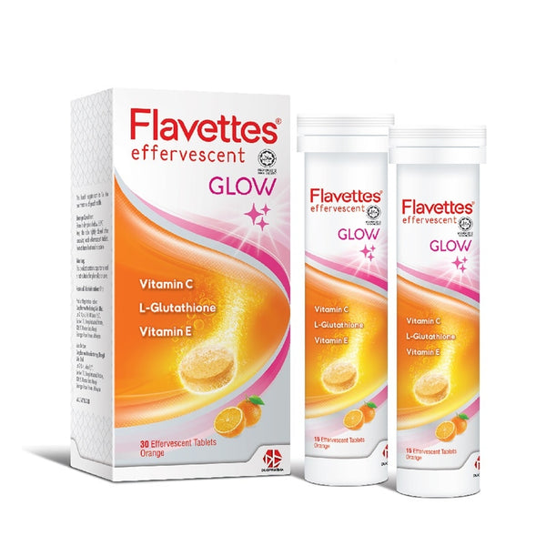 Flavettes Effervescent Vitamin C Glow Tablets 30's