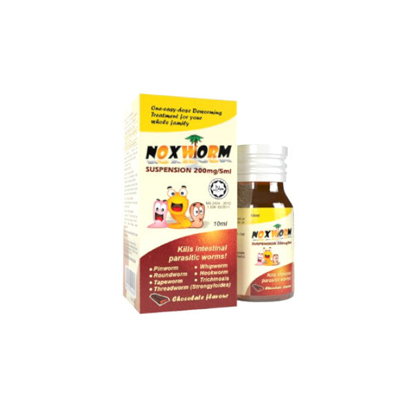 NOXWORM 200MG/5ML CHOCOLATE FLAVOUR SUSPENSION 10ML