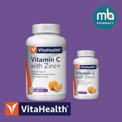 VITAHEALTH VITAMIN C WITH ZINC TABLETS 60'S + 30'S
