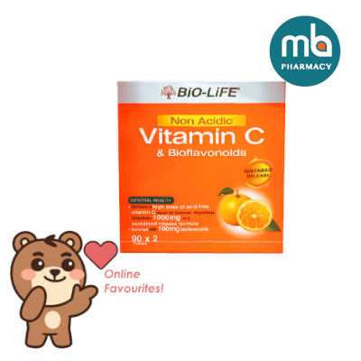 BIO-LIFE NON-ACID VITAMIN C & BIOFLAVONOIDS TABLET 2X90'S
