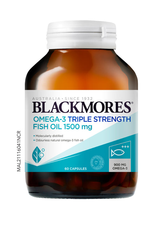 BLACKMORES OMEGA 3 TRIPLE STRENGTH FISH OIL 1500MG 60'S