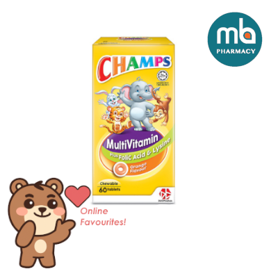 CHAMPS MULTIVITAMIN + LYSINE ORANGE 60S