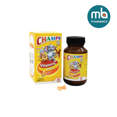 CHAMPS VITAMIN C 30MG CHEWABLE TABLET ORANGE 100'S