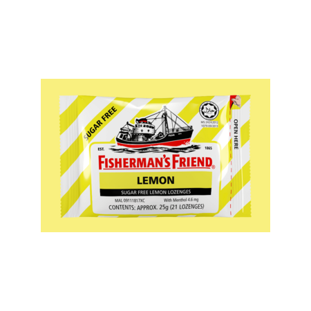 FISHERMAN'S FRIEND LEMON FLAVOR SUGAR FREE 25G 1'S