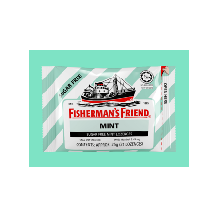 FISHERMAN'S FRIEND MINT FLAVOR SUGAR FREE 25G 1'S