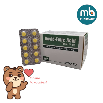 HOVID-FOLIC ACID 5MG TAB 10X10'S