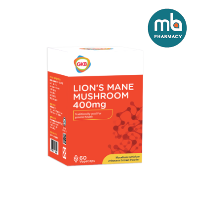 GKB LION'S MANE MUSHROOM 400MG VEGECAPS 60'S