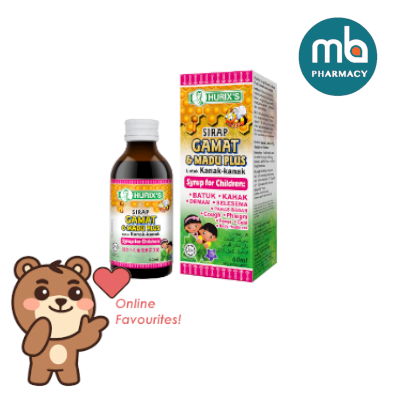 HURIX'S SIRAP GAMAT & MADU PLUS UNTUK KANAK-KANAK 60ML