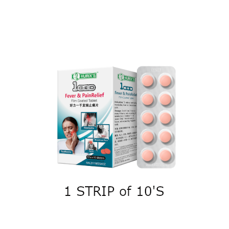HURIX 500MG FEVER PAINRELIEF TABLET 10'S