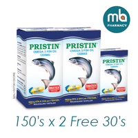 THC PRISTIN OMEGA-3 FISH OIL CAPSULES 1200MG 2X150'S FREE 30'S