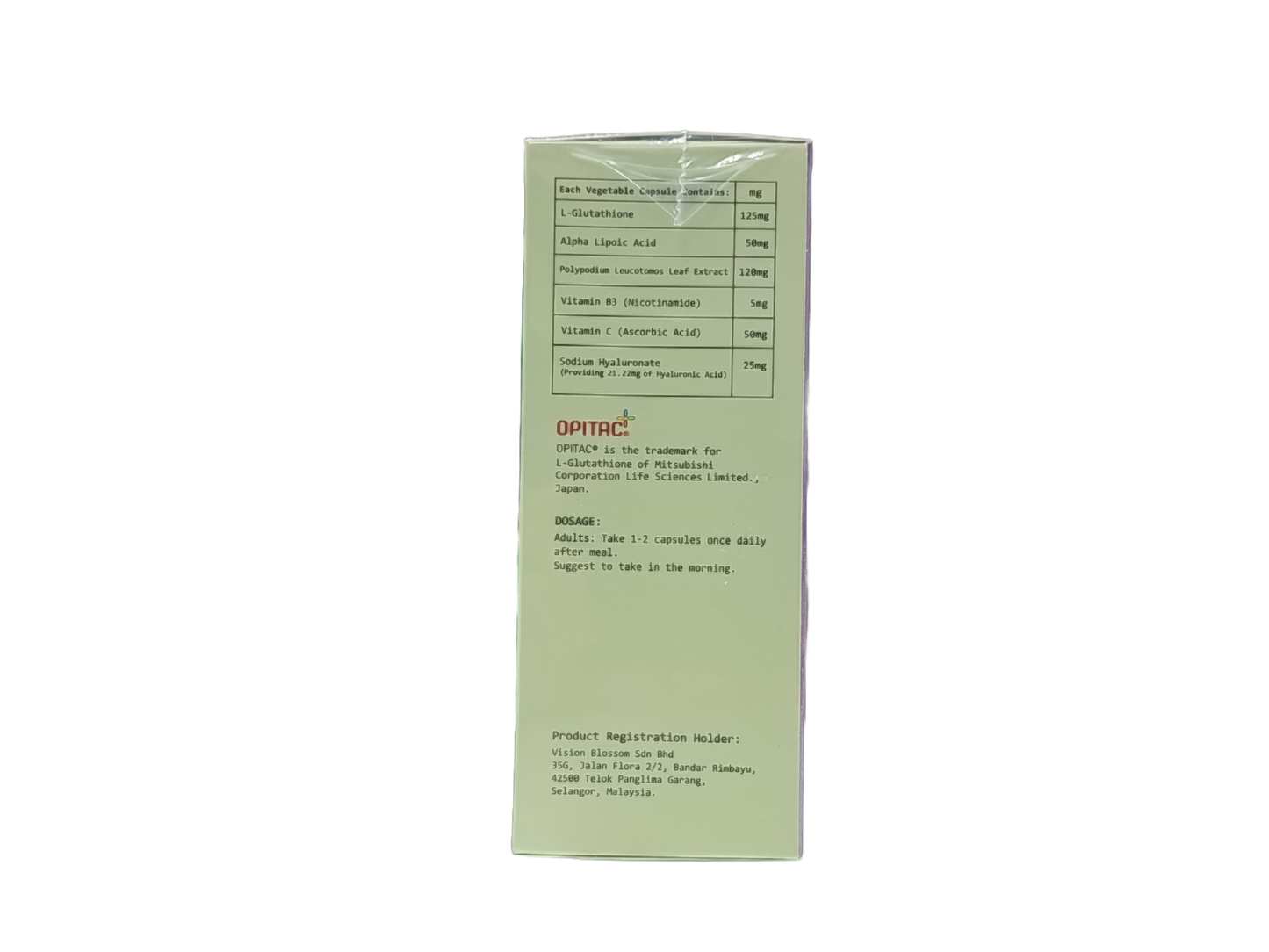 VISSOM NUTRITION GLUWHITE LITE CAPSULE 60's