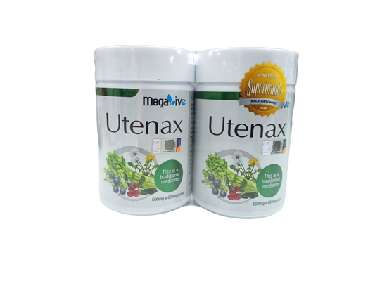 MEGALIVE UTENAX 500MG VEGECAPS 60'S X 2