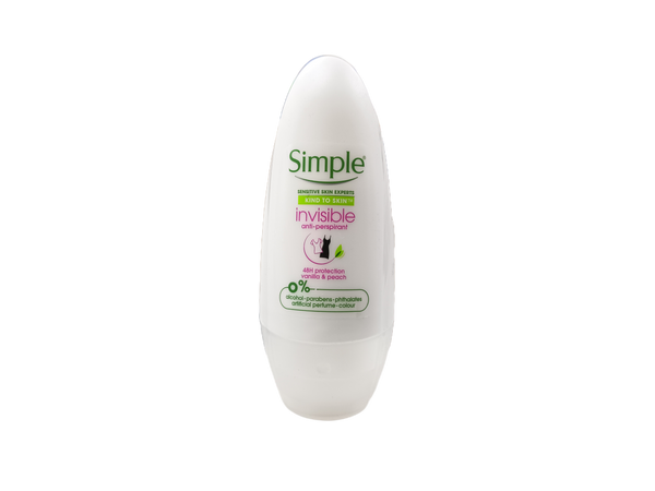 Simple Roll On Deodorant Anti-Perspirant Invisible 45ml