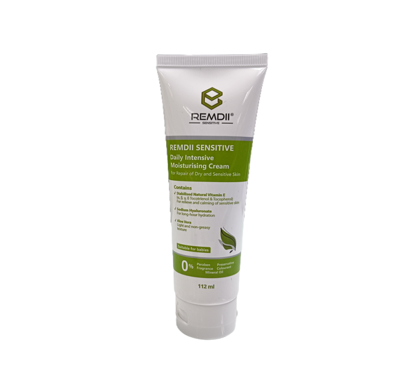 REMDII Sensitive Daily Intensive Moisturising Cream 112ml - Instant Relief for Dry, Irritated Skin