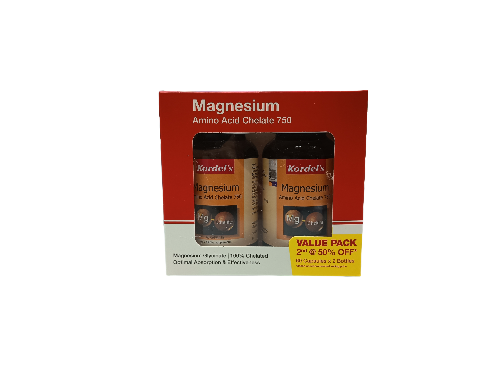 Kordel Magnesium Chelate 60's Capsules x2 Twin Pack