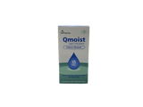 Qmoist eye drop box with Alpharma logo on a white background