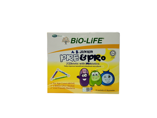 Bio-Life AB Junior PRE&PRO PROBIOTICS Sachet 10'S