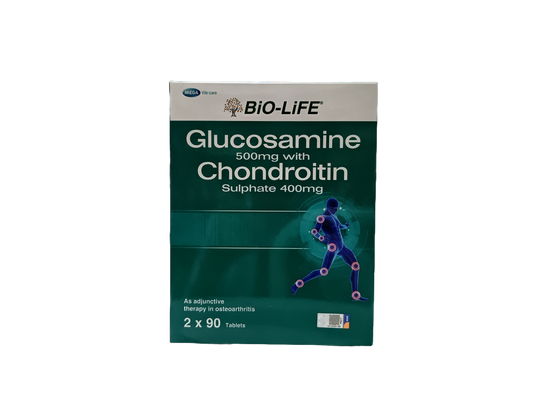 BIO-LIFE GLUCOSAMINE CHONDROITIN TABLETS 90's x2