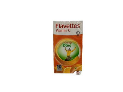 Flavettes Vitamin C 250mg Orange Chewable Tablets 100's