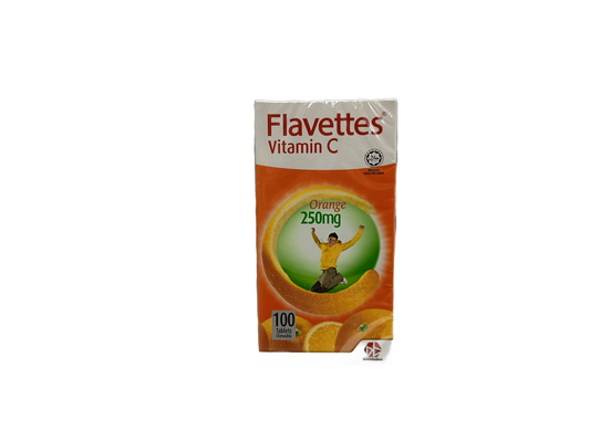 Flavettes Vitamin C 250mg Orange Chewable Tablets 100's