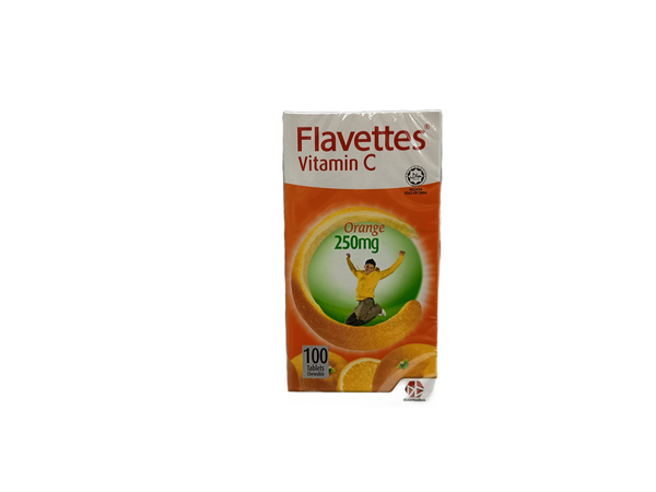 Flavettes Vitamin C 250mg Orange Chewable Tablets 100's