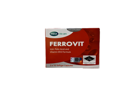 Mega Ferrovit Softgel Capsules 50's