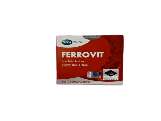 Mega Ferrovit Softgel Capsules 50's
