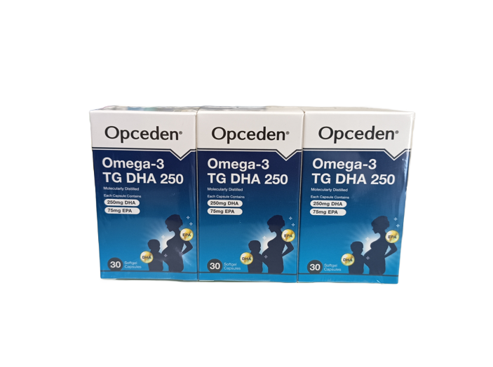 Opceden Omega-3 TG DHA 250 Softgel 3x30s