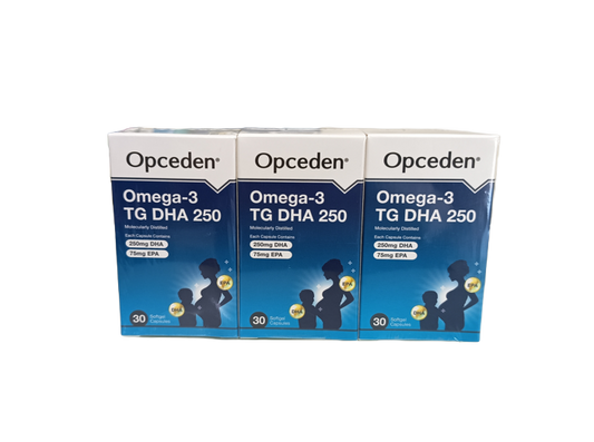 Opceden Omega-3 TG DHA 250 Softgel 3x30s