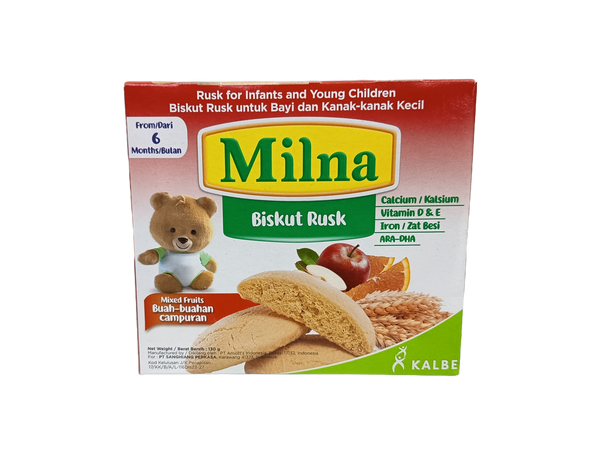 Milna Biscuit Rusk for Infants /  Young Children 130g - Mixed Fruits 🍓🍊🍎