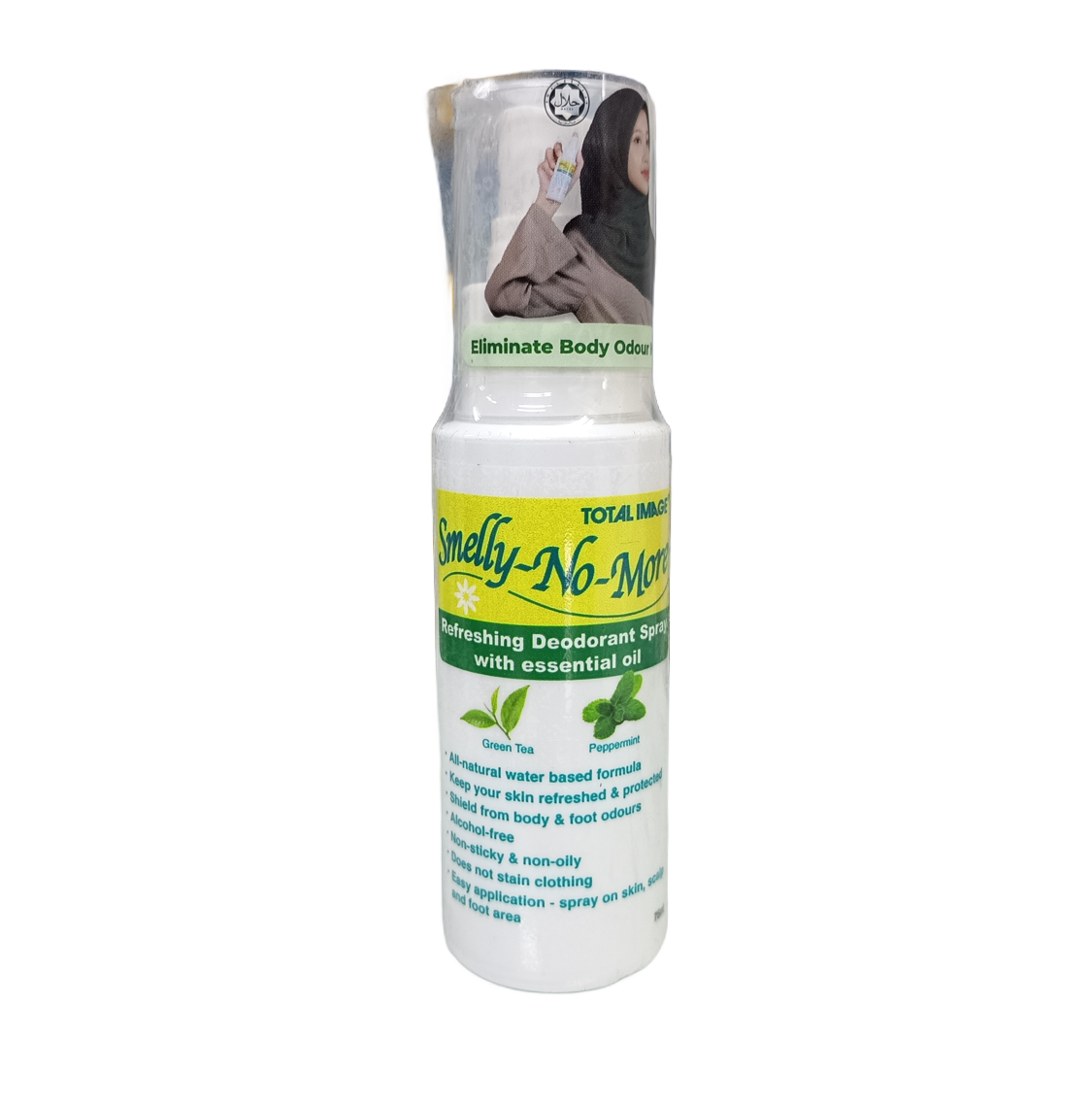 Total Image Smelly-No-More Refreshing Deo Spray 75ml | Natural Deodorant for Body & Foot Odour