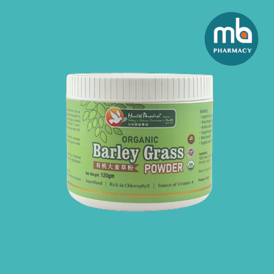 HEALTH PARADISE ORGANIC BARLEY GRASS POWDER 120G