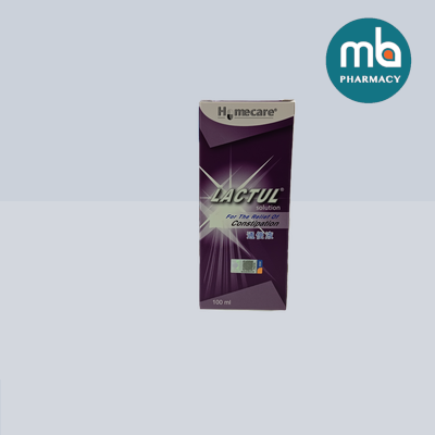 Hometec Lactul package with MB Pharmacy logo on a light gray background