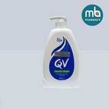 Gentle Wash bottle with pump on a light gray background, featuring the mb Pharmacy logo.