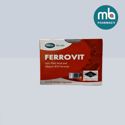 Mega Ferrovit Softgel Capsules 50's