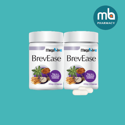 MEGALIVE BREVEASE 375MG VEGECAPS 30'S X2