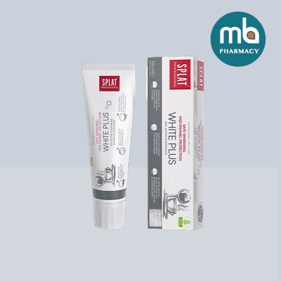 SPLAT White Plus Toothpaste 100ml - Safe & Effective Enamel Whitening ...