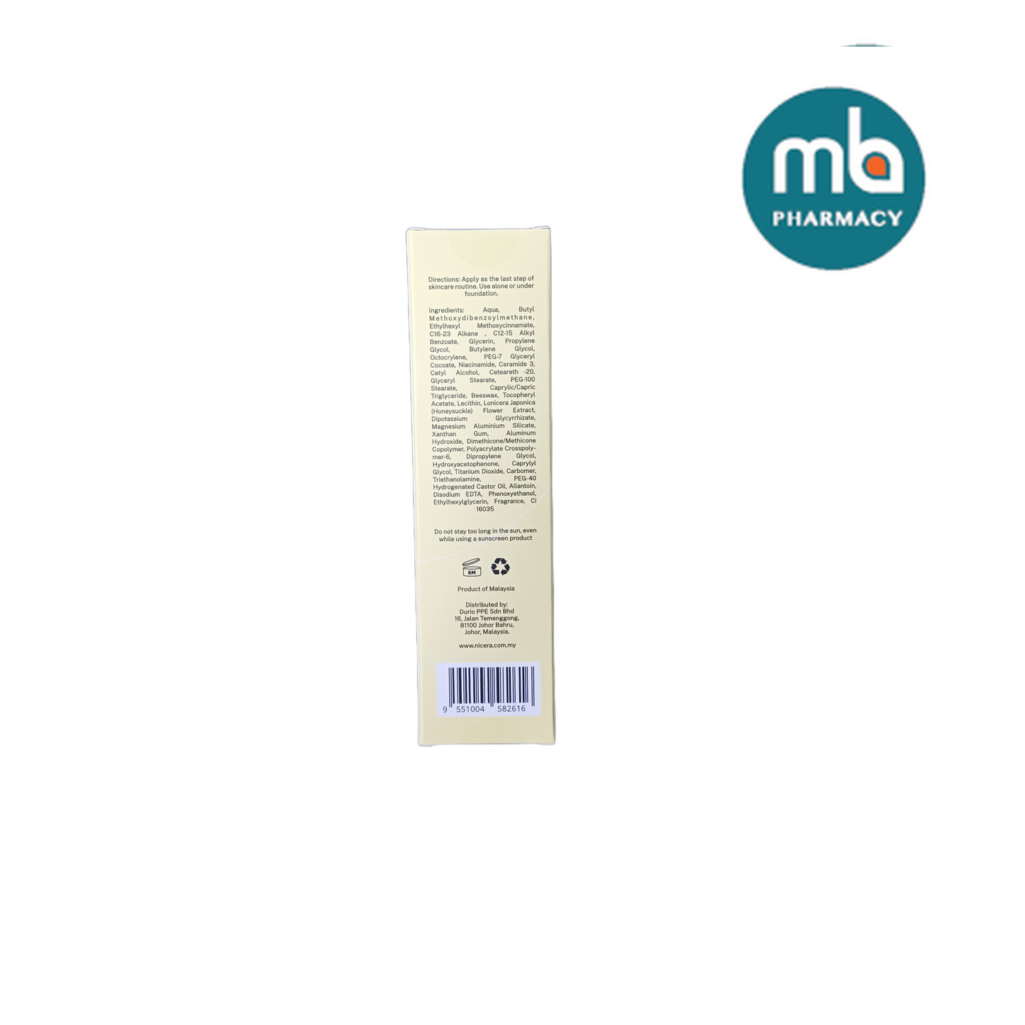 Nicera Niacinamide & Ceramide UV Cream SPF50+ 35ml