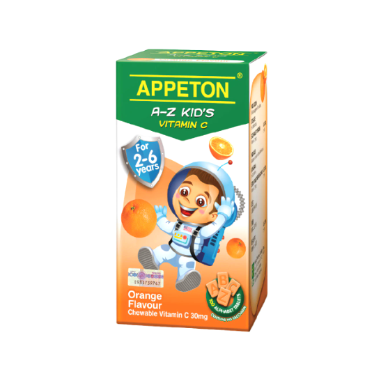 APPETON A-Z VITAMIN C 30MG TAB ORANGE 100'S