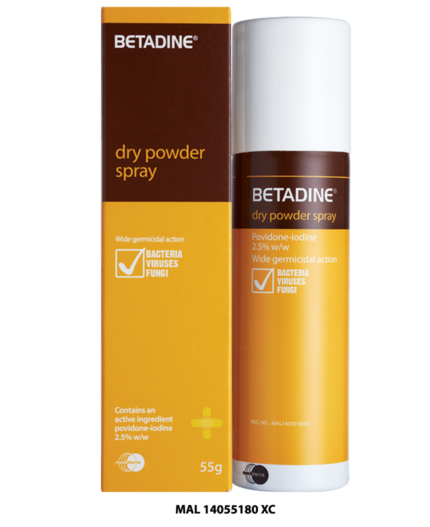 BETADINE DRY PWD SPRAY 55G