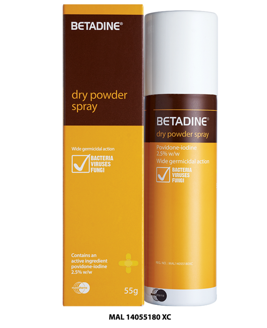 BETADINE DRY PWD SPRAY 55G