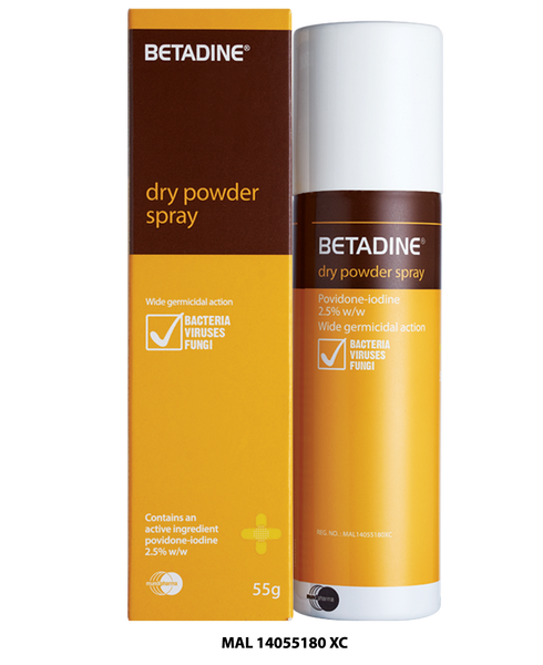 BETADINE DRY PWD SPRAY 55G